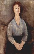 Sitzende Frau mit blauer Bluse, Amedeo Modigliani